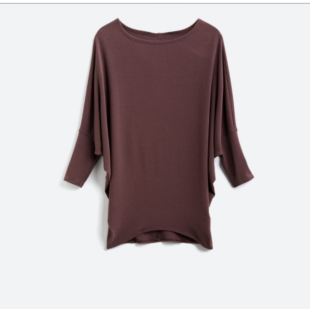 Purple dolman sleeve blouse